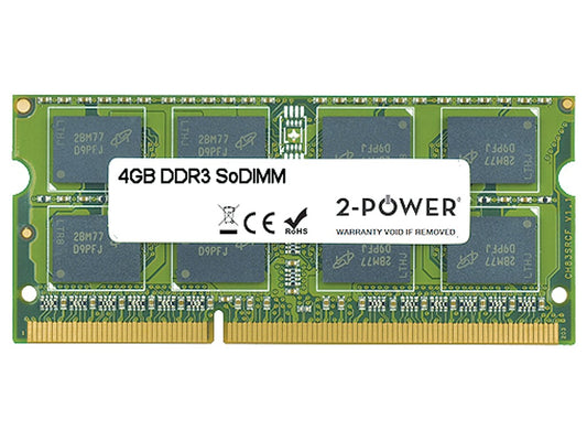 2-Power 4GB DDR3L 1600MHz 1Rx8 LV SODIMM Memory - replaces KTH-X3B/4G