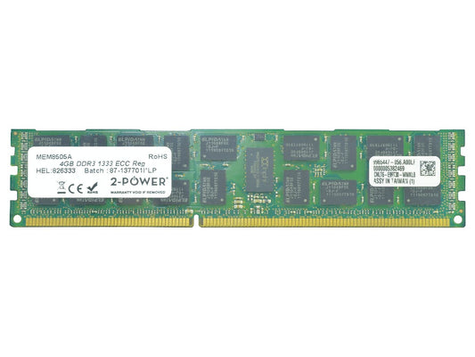 2-Power 2P-SNP9J5WFC/4GWS memory module 4 GB 1 x 4 GB DDR3L 240-pin DIMM ECC