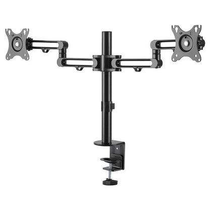 StarTech.com Desk Mount Dual Monitor Arm - Desk Clamp VESA Compatible Monitor Mount for up to 32" (17.6lb/8kg) Displays - Ergonomic Articulating Monitor Arm - Height Adjustable/Tilt/Swivel/Rotating
