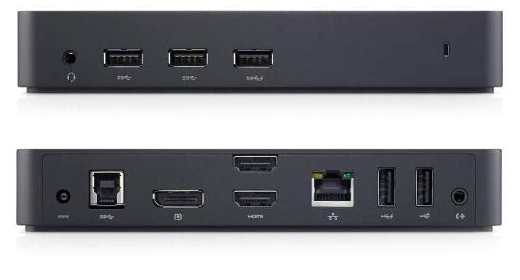 Dell ASSY DS WIRED D3100 EMEA USB 3.0 Ultra HD Triple Vidoe Docking Station D3100, Wired, USB 3.2 Gen 1 (3.1 Gen 1) Type-B, 3.5 mm, USB