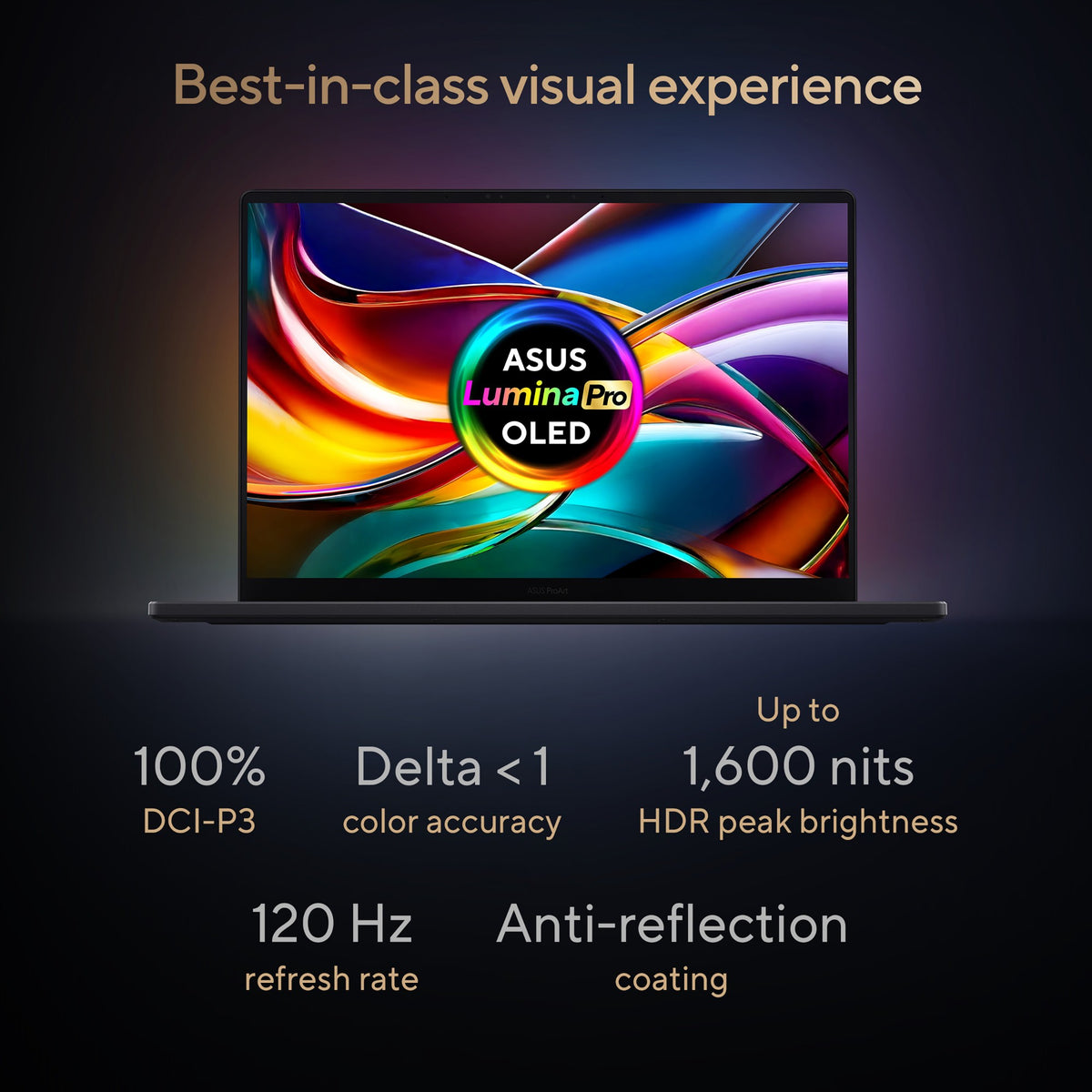 ASUS ProArt P16 H7606WX-SE001W Copilot+ PC Laptop 40.6 cm (16") Touchscreen WQUXGA 64 GB LPDDR5x-SDRAM 4 TB SSD NVIDIA GeForce RTX 5090 Wi-Fi 7 (802.11be) Windows 11 Home Black