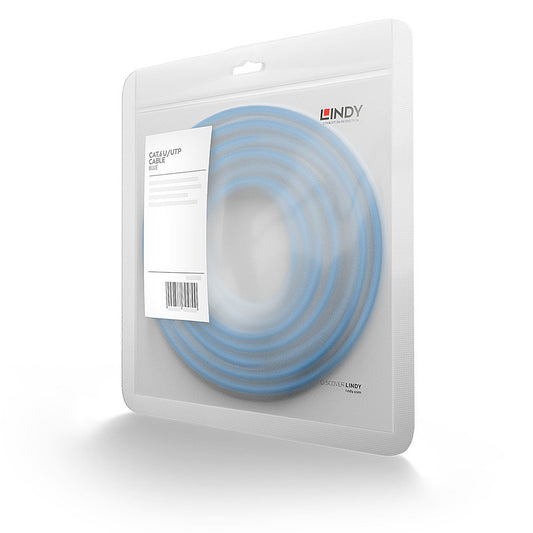 Lindy 0.3m CAT6 U/UTP Network Cable, Blue