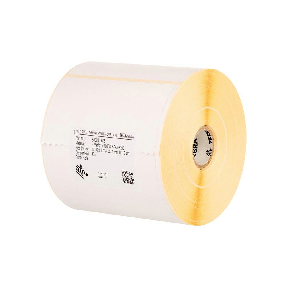 Zebra Label, Paper, 95x51mm, TT Transfer, Z-PERFORM 1000T, CUSTOM LABEL, NON RETURNABLE, MOQ 4