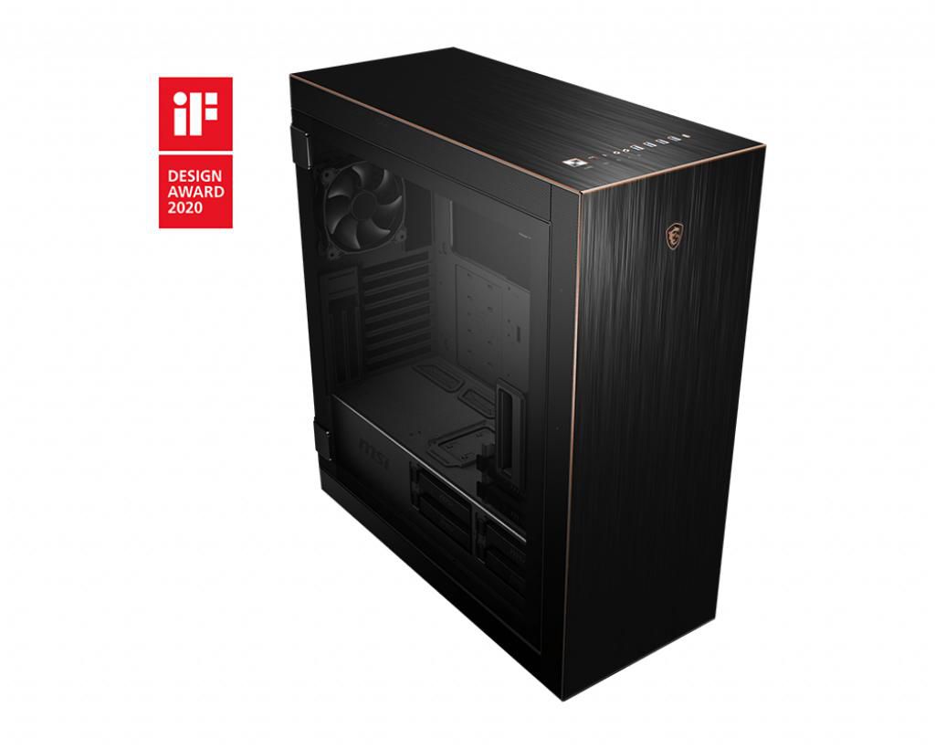 MSI Mpg Sekira 500G Full Tower Gaming Computer Case 'Black With Gold Trim, 2X 200Mm + 1X120Mm Fans, Usb Type-C, Tempered Glass Panel,
