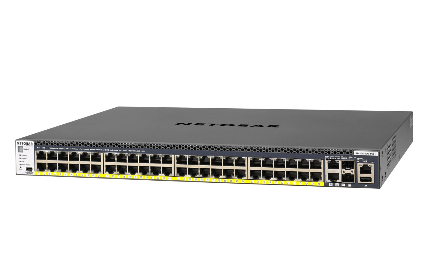 NETGEAR GSM4352PA Managed L2/L3/L4 Gigabit Ethernet (10/100/1000) Power over Ethernet (PoE) 1U Black