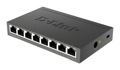 D-Link DGS-108 Unmanaged L2 Gigabit Ethernet (10/100/1000) Black
