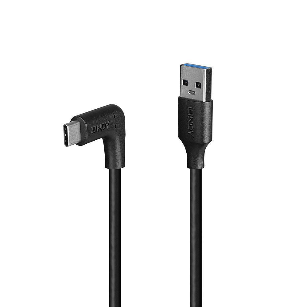 Lindy 1.5M USB 3.2 Type A to C Cable, 90° Right Angle Lindy 1.5M USB 3.2 Type A to C Cable, 90° Right Angle