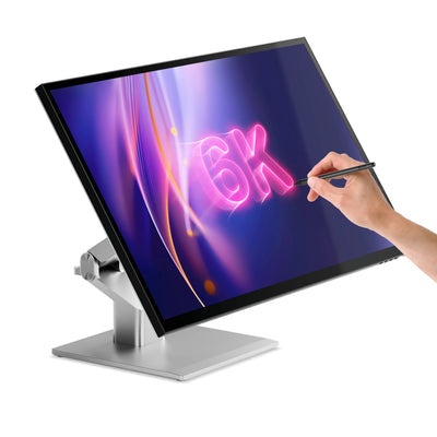 ALOGIC 32C6KPDTF computer monitor 81.3 cm (32") 6016 x 3384 pixels 6K Ultra HD LED Touchscreen Multi-user Silver, Black
