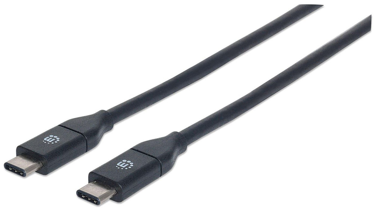 Manhattan Usb-C To Usb-C Cable, 1M, Male To Male, Black, 10 Gbps (Usb 3.2 Gen2 Aka Usb 3.1), 3A (Fast Charging), Equivalent To Usb31Cc1M,