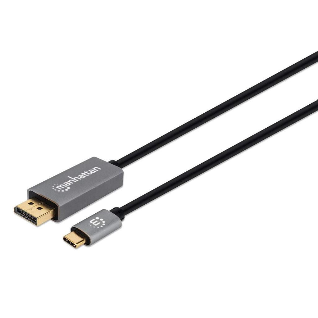 Manhattan Usb-C To Displayport 1.4 Cable, 8K@60Hz, 2M, Male To Male, Black, Equivalent To Cdp2Dp146B (Except 20Cm Longer), Three Year