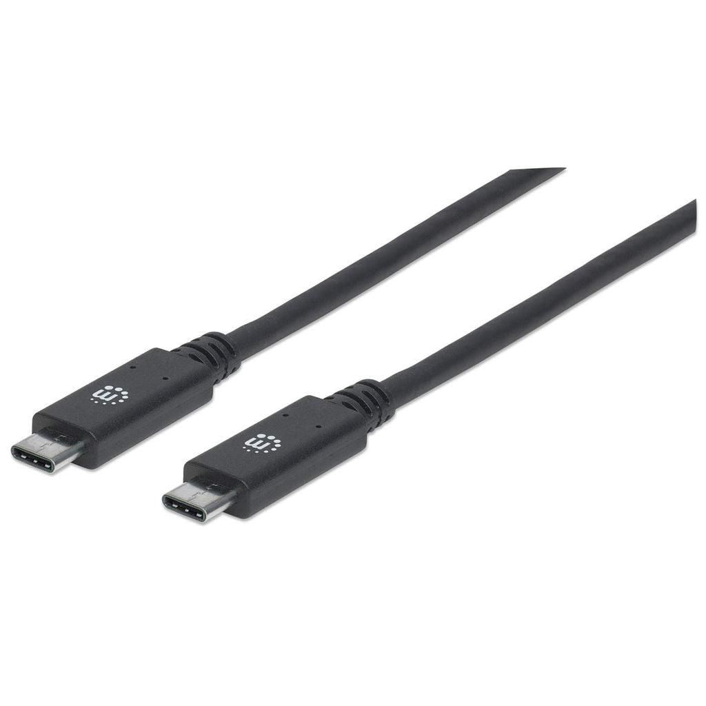 Manhattan Usb-C To Usb-C Cable, 1M, Male To Male, Black, 10 Gbps (Usb 3.2 Gen2 Aka Usb 3.1), 5A (Super Fast Charging), Equivalent To Usb31C5C1M,