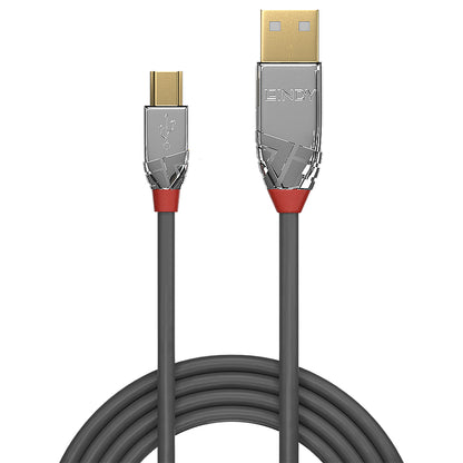Lindy 3m USB 2.0 Type A to Mini-B Cable, Cromo Line