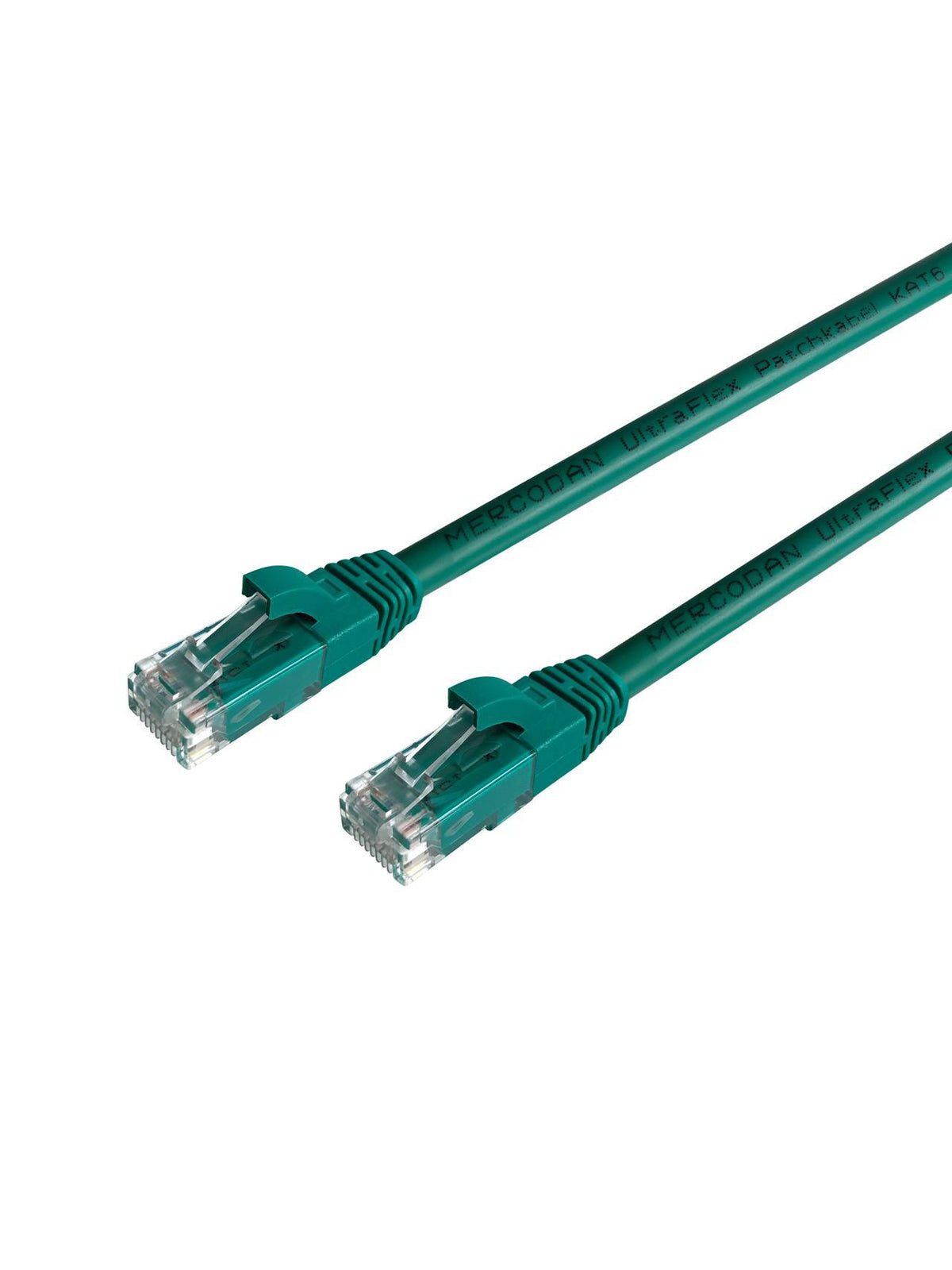 Mercodan UltraFlex Patch cable KAT6 UTP, 7.5m, Green, LSZH Halogen-free, AWG26, copper, FLUKE tested