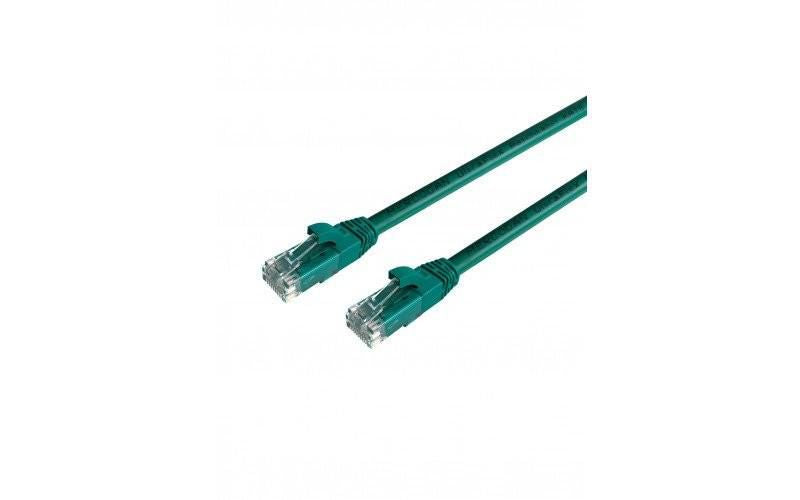 Mercodan UltraFlex Patch cable KAT6 UTP, 0.25m, Green, LSZH Halogen-free, AWG26, copper, FLUKE tested