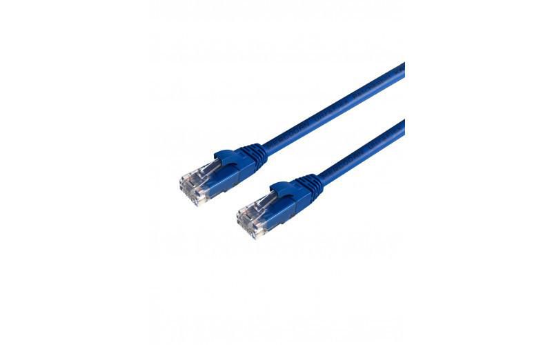 Mercodan UltraFlex Patch cable KAT6 UTP, 1.5m, Blue, LSZH Halogen-free, AWG26, copper, FLUKE tested