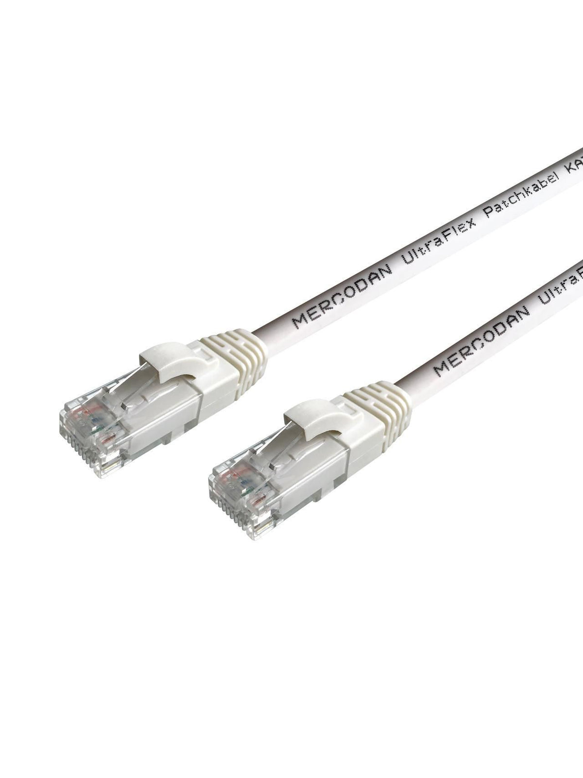 Mercodan UltraFlex Patch cable KAT6 UTP, 2.0m, White, LSZH Halogen-free, AWG26, copper, FLUKE tested