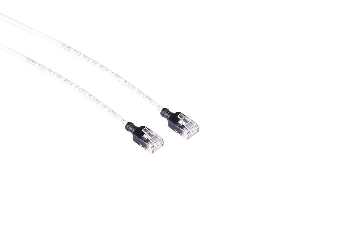 Mercodan CAT6A SLIM UTP 2.0m Patch cable Grey, Halogen-free LSZH, AWG28 3.7mm dia. Cu copper, Supports PoE++, 60W, max 50 meters