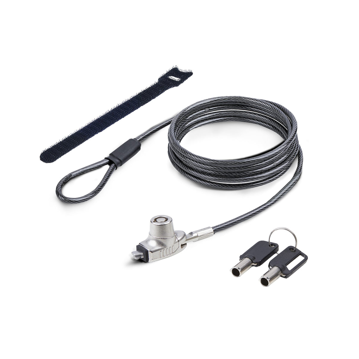 StarTech.com Slim Lock Noble Wedge® Slot Compatible, 5ft (1.5m) Locking Cable, Anti-Theft Security For Laptop/Notebook, Cut-Resistant Steel Cable, Keyed Lock, TAA