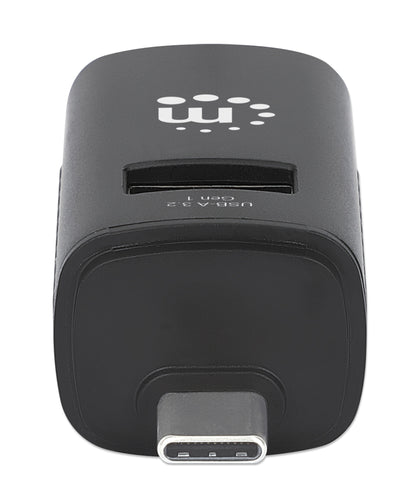 Manhattan USB-C 3-Port Hub, ULTRA COMPACT, 3x USB-A Ports (1x 5 Gbps USB 3.2 Gen1 aka USB 3.0, 3 x 480 Mbps USB 2.0), USB powered (no external power supply required)
