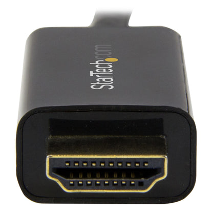 StarTech.com 6.6ft (2m) DisplayPort to HDMI Cable - 4K 30Hz - DisplayPort to HDMI Adapter Cable - DP 1.2 to HDMI Monitor Cable Converter - Latching DP Connector - Passive DP to HDMI Cord
