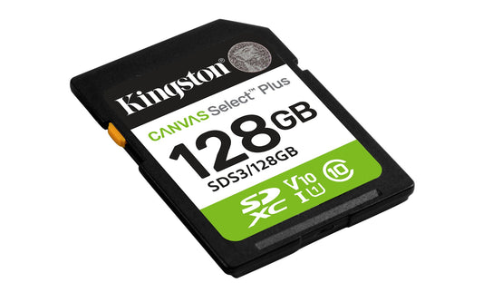 Kingston Technology 128GB SDXC Canvas Select Plus Gen3 150MB/s C10 UHS-I U1 V10