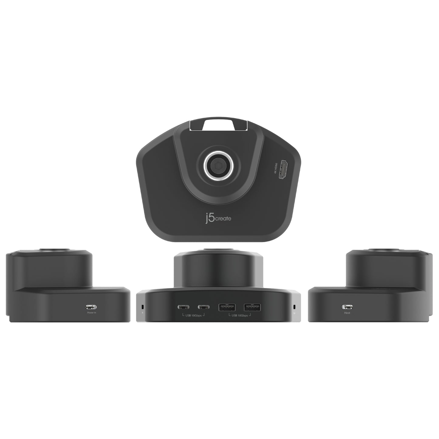 j5create JTSA301 Ergonomic Monitor Mount with Dock, Black