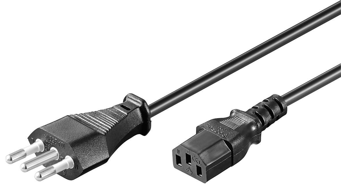 Microconnect PE100418 power cable Black 1.8 m Power plug type L C13 coupler