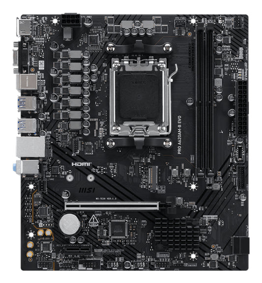 MSI PRO A620AM-B EVO motherboard AMD A620A Socket AM5 micro ATX