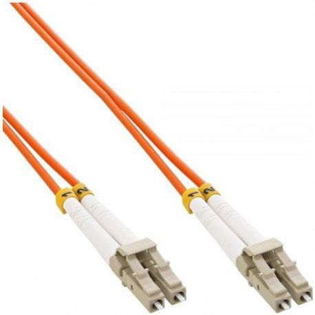 Mercodan Fiber patch cable LC-LC OM2 10.0m, 50/125, multimode, Duplex, Orange, 2mm, LSZH Halogen-free