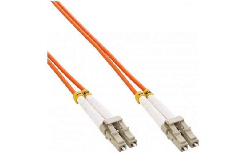 Mercodan Fiber patch cable LC-LC OM2 30.0m, 50/125, multimode, Duplex, Orange, 2mm, LSZH Halogen-free