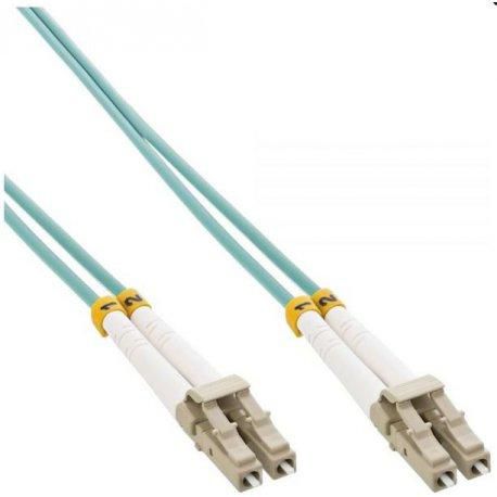 Mercodan Fiber patch cable LC-LC OM3 3.0m, 50/125, multimode, Duplex, Aqua, 2mm, LSZH Halogen-free