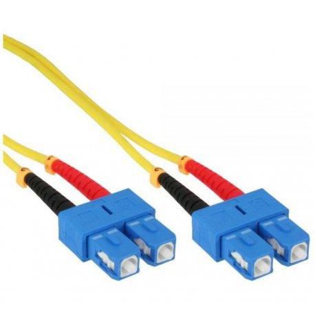 Mercodan Fiber patch cable SC-SC OS2 3.0m, 9/125, Singlemode, Duplex, Yellow, 2mm, LSZH Halogen-free, G657A1