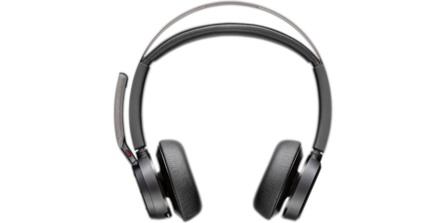 HP Poly Voyager Focus 2 Microsoft Teams Certified USB-C-C Headset +USB-C/A Adapter +Charging Stand