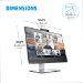 HP E24m G4 FHD USB-C Conferencing Monitor computer monitor 60.5 cm (23.8") 1920 x 1080 pixels Full HD Black, Silver