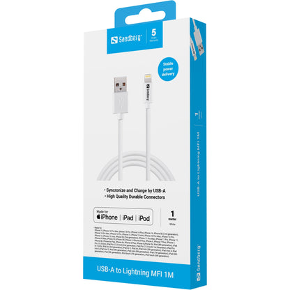 Sandberg USB-A to Lightning MFI 1M