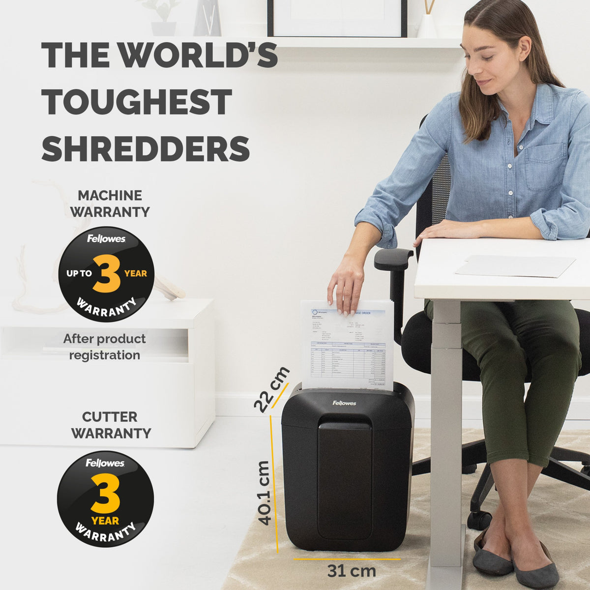 Fellowes LX Series Paper Shredder LX50 9 Sheet Cross Cut Shredder with 17 Litre Bin High Security P4 Black