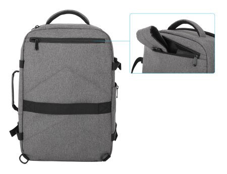 Manhattan Rome Notebook Travel Backpack 17.3", Two Sleeves for Most Laptops Up To 17.3" and Tablets Up To 11", Aircraft-friendly Carry-on, 40L Capacity, Multiple Accessory Pockets, Three Soft Clamshell Cases, Two Handles, Stowable Shoulder Straps, Light G