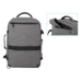 Manhattan Rome Notebook Travel Backpack 17.3", Two Sleeves for Most Laptops Up To 17.3" and Tablets Up To 11", Aircraft-friendly Carry-on, 40L Capacity, Multiple Accessory Pockets, Three Soft Clamshell Cases, Two Handles, Stowable Shoulder Straps, Light G