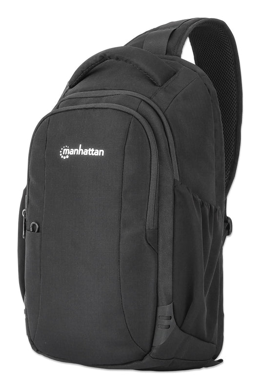 Manhattan Amsterdam Sling Backpack 13.33", Anti Theft, Black, Top Load Backpack, Carrier with Single Shoulder Strap for Notebooks and Tablets