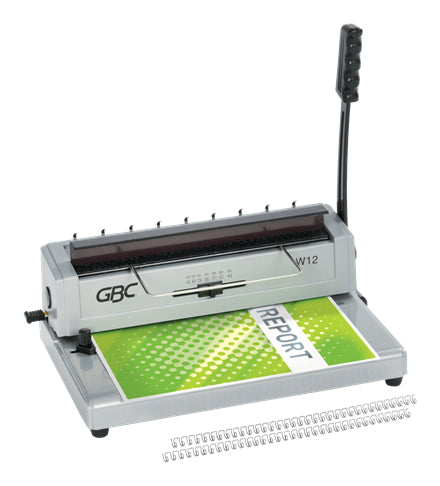 GBC W12 Manual Punch and Wire Binding Machine Capacity 125 A4 Sheets