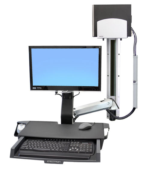 Ergotron StyleView Sit-Stand Combo System with Worksurface monitor mount / stand 61 cm (24") Wall