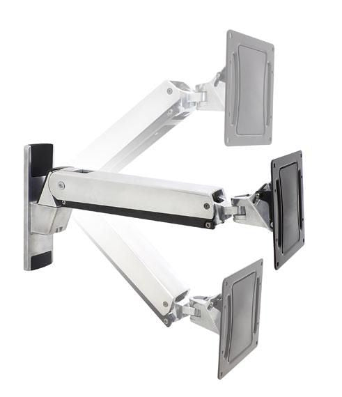 Ergotron INTERACTIVE ARM VHD Interactive Arm, VHD, 31.8 kg, 76.2 cm (30"), 152.4 cm (60"), 600 x 200 mm, Height adjustment, Aluminum,