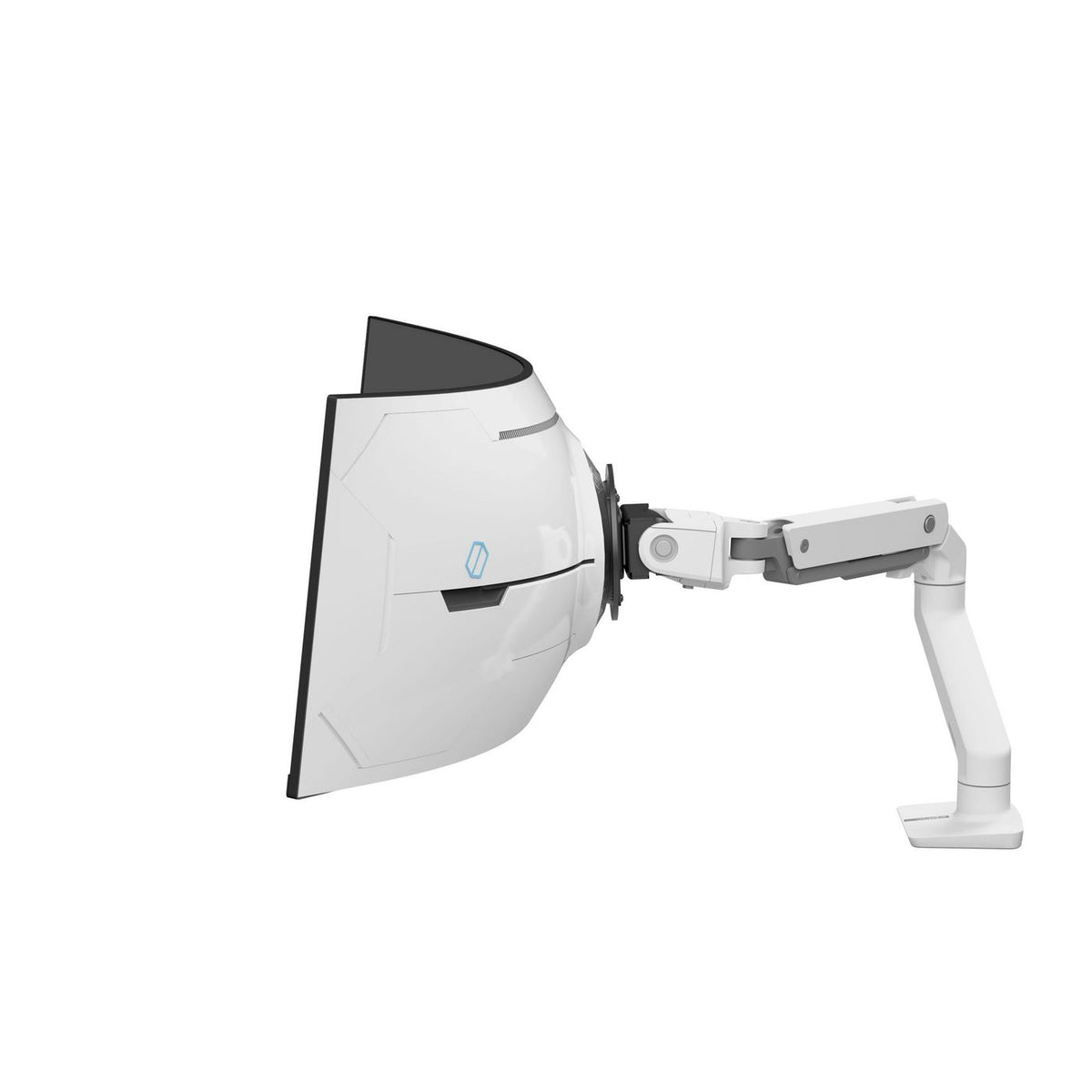 Ergotron Hx Series Hx Arm With Very Heavy Duty Pivot Desk (White), For 1000R 57" Monitors