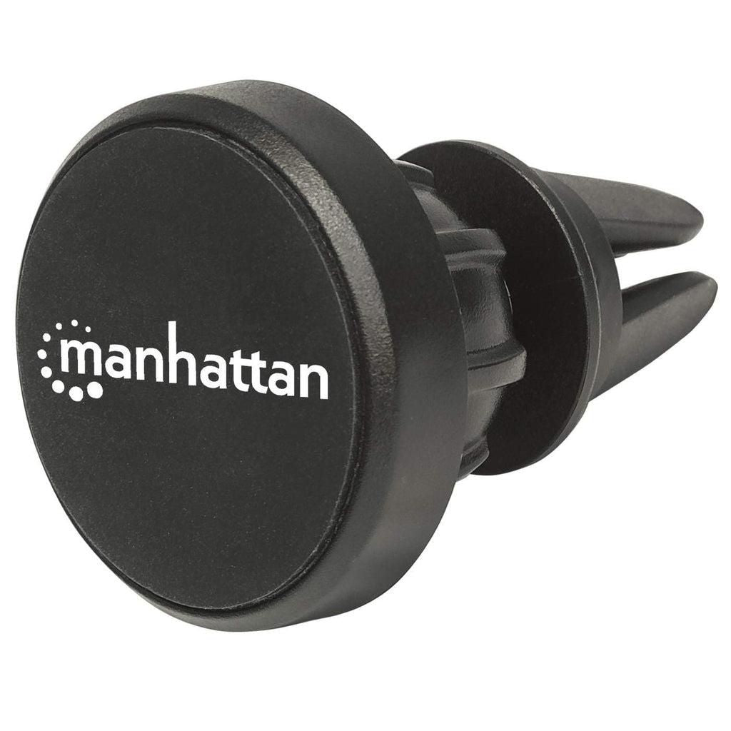 Manhattan Magnetic Car Air-Vent Phone Mount, Adjustable Clip-on, Quick Attach and Release, Non-Skid Pad, Black Magnetic Car Air-Vent Phone