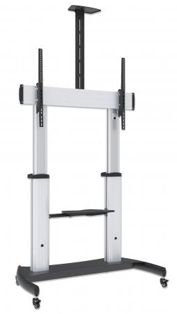 Manhattan Trolley Mount Stand for TV & Monitors, For screens: 60" to 100",VESA compatibility:all between 200x200 to 800x600mm -check the dimensions of the four mounting holes on back of screen to ensure it fits,Max 100kg,Height adjustable 1200 to 1685mm,L