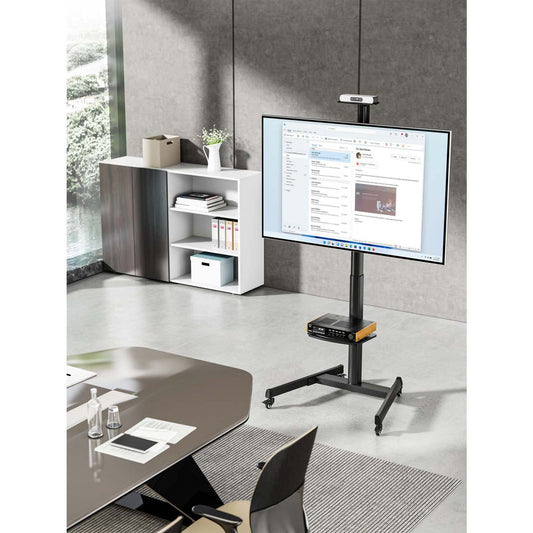 Manhattan Trolley Mount Stand for TV & Monitors (crank handle height adjust), For screens: 37" to 65", VESA compatibility: all between 200x200 to 600x400mm -check the dimensions of the four mounting holes on back of screen to ensure it fits, Max 70kg,1120