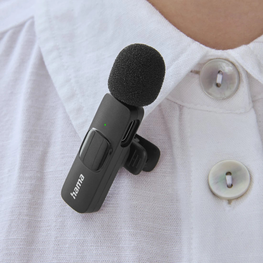 Hama Smart Wireless Black Lavalier/Lapel microphone