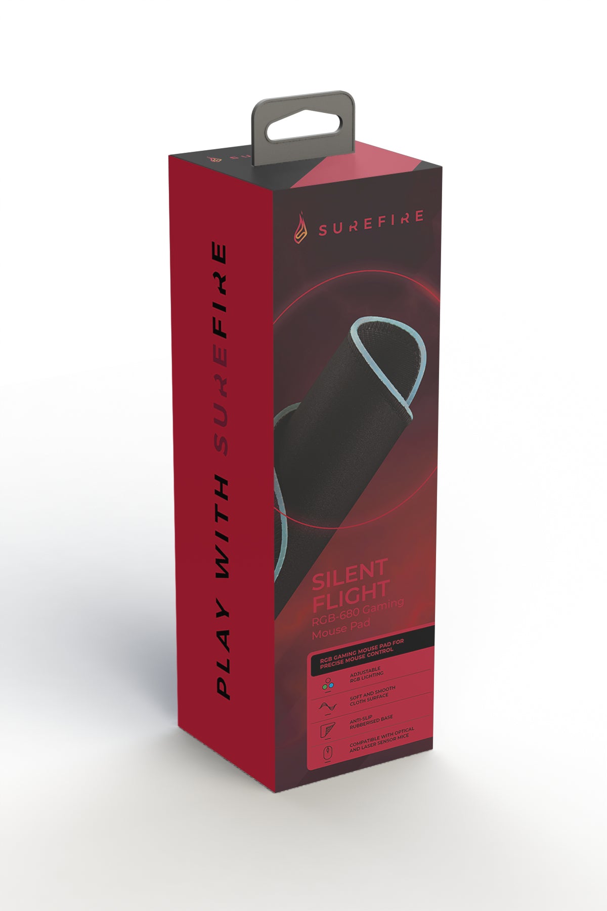 SureFire Silent Flight RGB-680 Gaming mouse pad Black