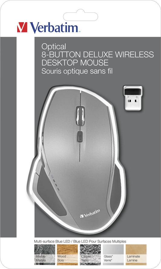 Verbatim 8-Button Wireless Blue LED Mouse