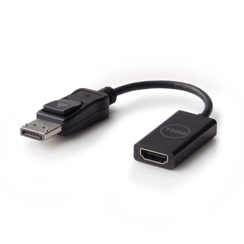 Dell DisplayPort to HDMI 2.0 492-BBXU, 0.2 m, DisplayPort, HDMI Type A (Standard), Male, Female, Black